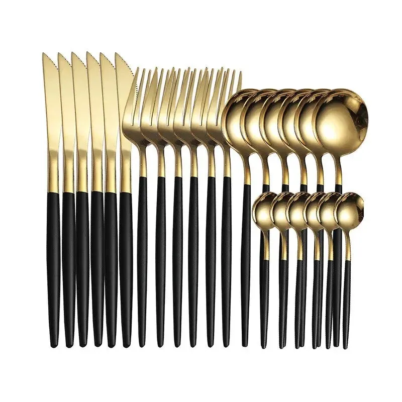 24Pcs Stainless Steel Cutlery Set