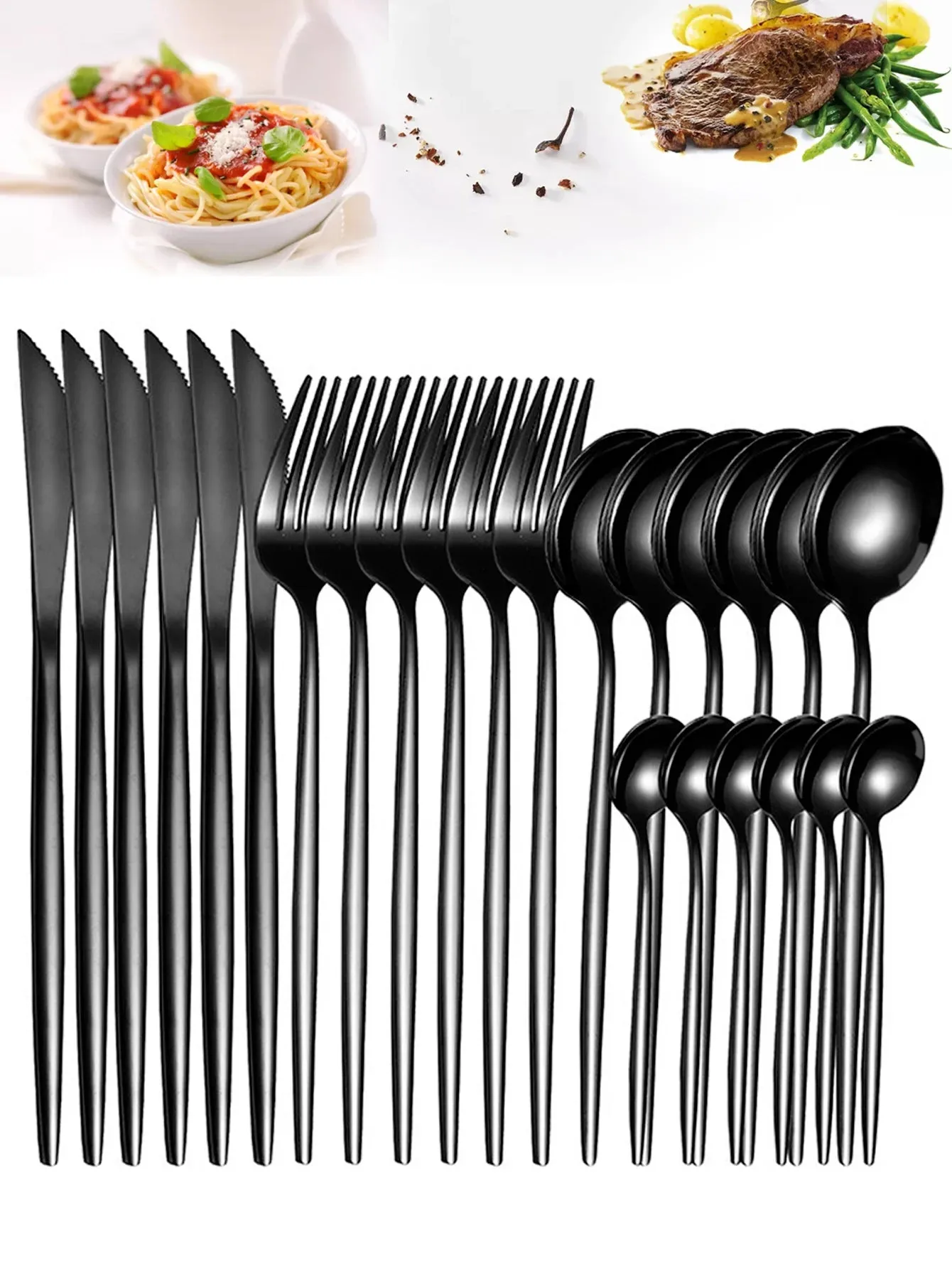 24Pcs Stainless Steel Cutlery Set