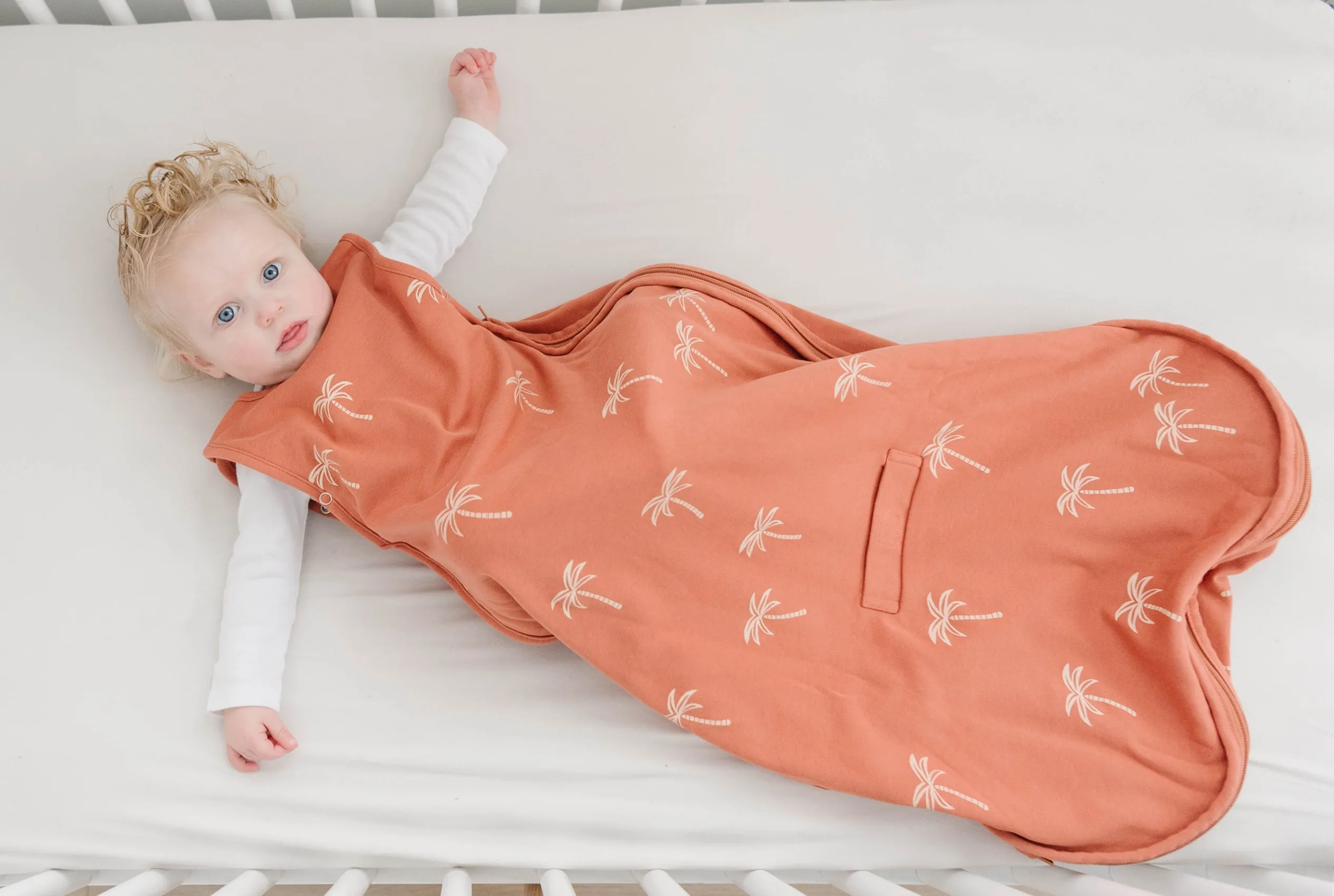 4 Season® Ultimate Baby Sleep Bag, Merino Wool & Organic Cotton, Palms