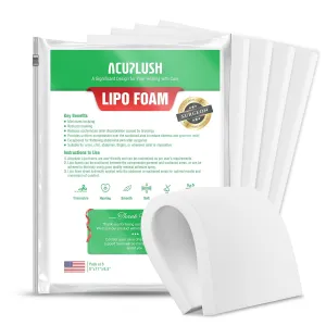 5 Pack Lipo Foam Pads - Post Surgery Ab Board for Liposuction Recovery, Flattening Abdominal Compression Garments for Tummy Tuck Surgery (8 x 11 x 0.5)