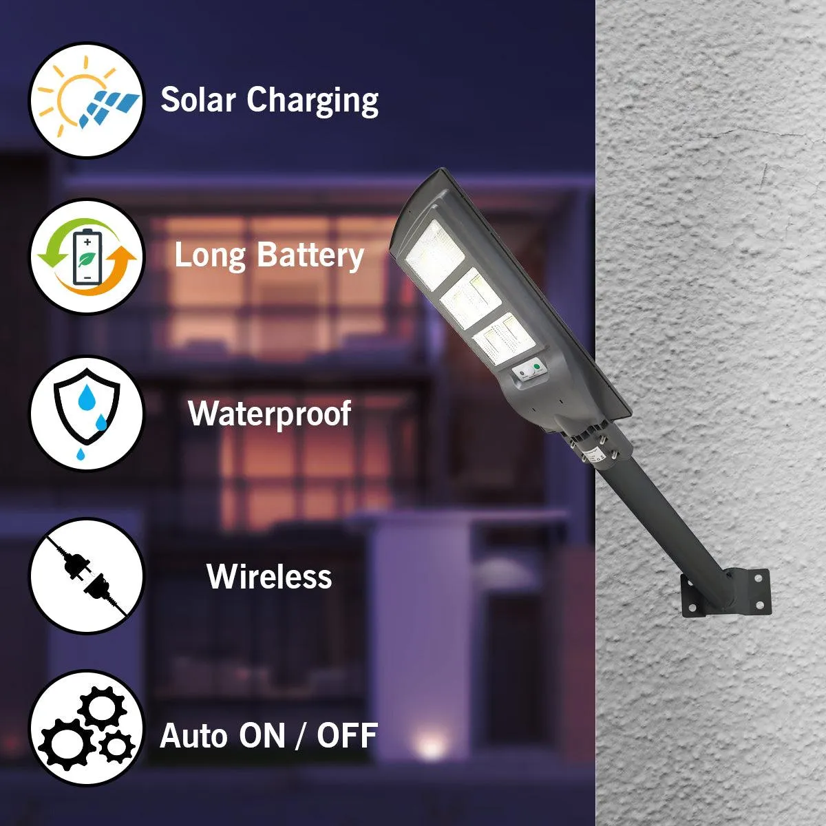 90 Watt Solar Street Light for Outdoor (White Light)