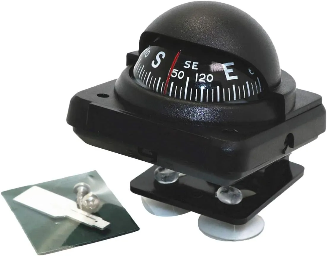 Adjustable Dash Mount Compass Navigation Direction Pointing Guide Ball with Declination Adjustment for Marine Boat Truck Auto Car (Pattern 3)