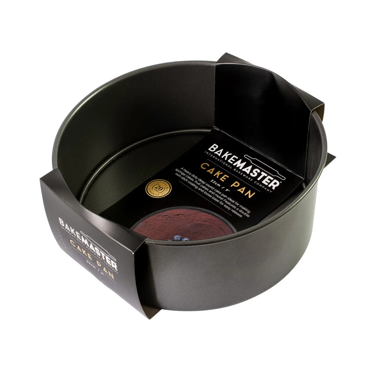 Bakemaster Loose Base Round Deep Cake Pan 23cm