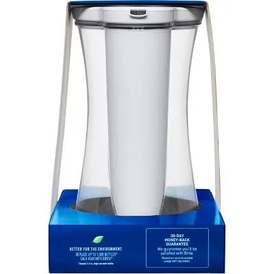 Brita 12-Cup Stream Filter As You Pour Water Pitcher with 1 Filter, Cascade – Ice
