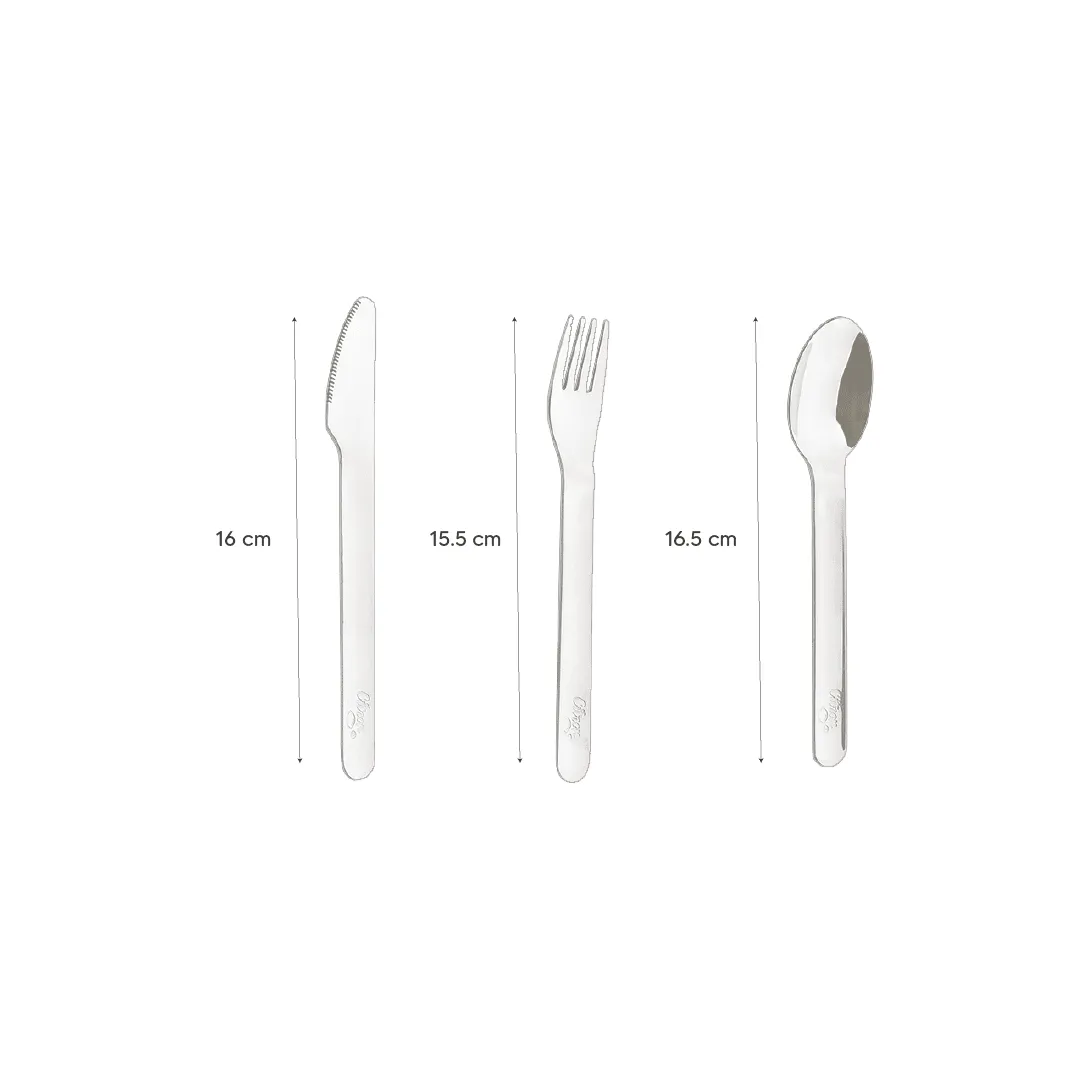 Citron Stainless Steel Cutlery with Pouch - Blush Pink