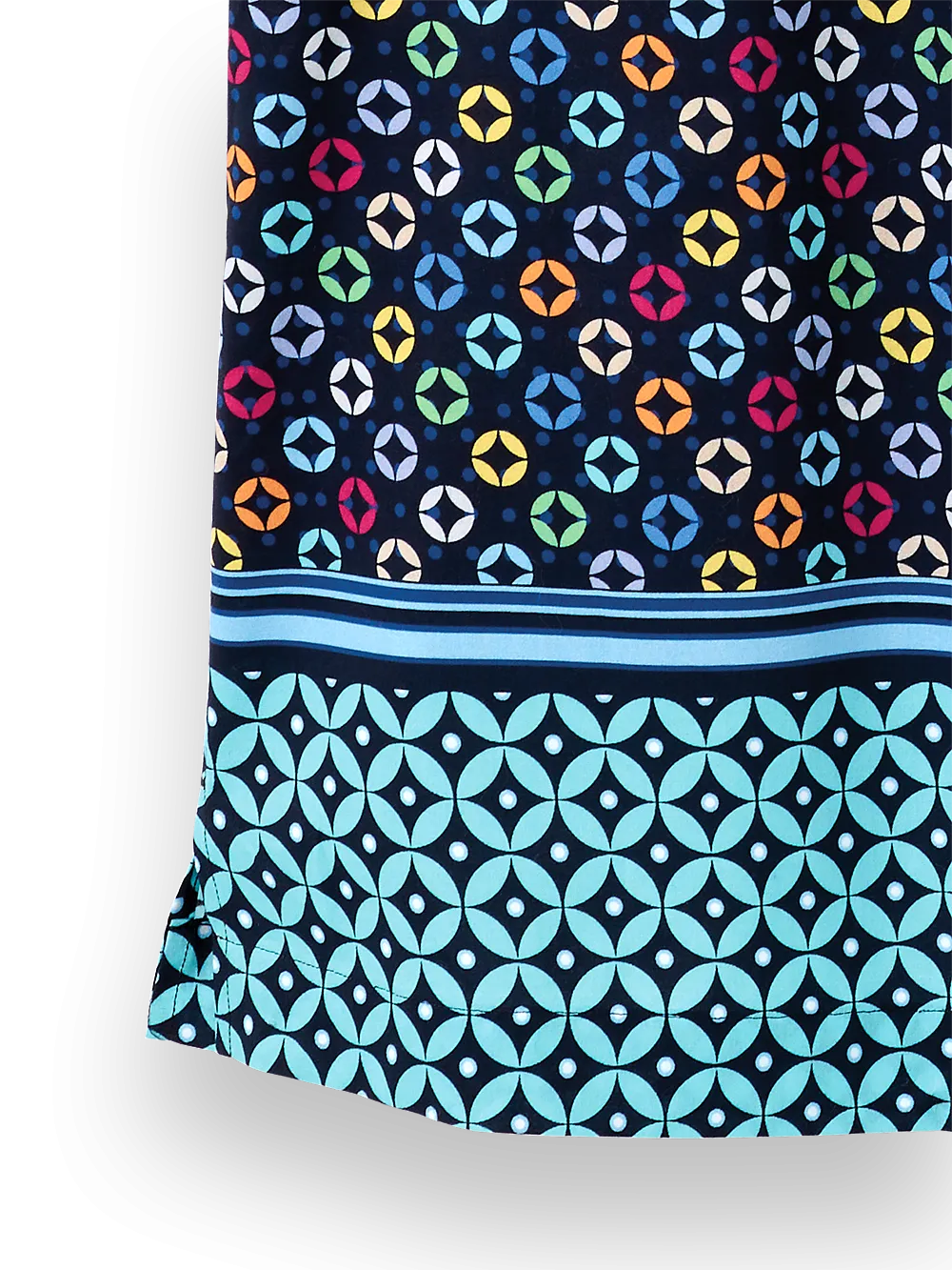 Cotton Circle Print Casual Shirt - Black Multi