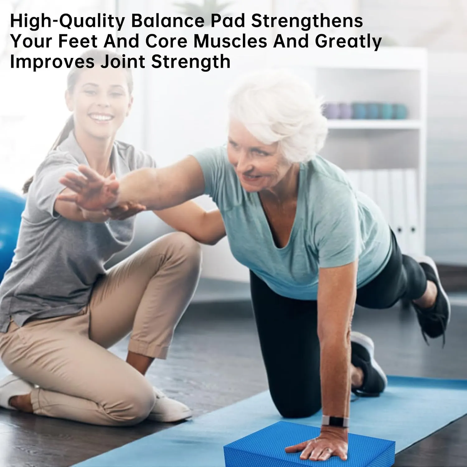 Exercise Balance PadBalance Foam Mat for Physical Therapy Equipment & Strength Stability Training, Slip Resistant Foam Mat for Yoga, Pilates, Meditation