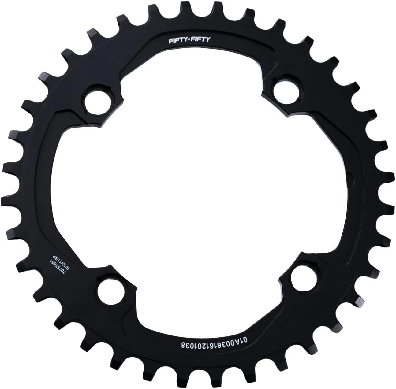 FIFTY-FIFTY Round 104BCD Chainring, 30T 32T 34T 36T Narrow Wide Mountain Bike Chainring, Single Chainring for 9/10/11-Speed with 4 Alloy Chainring Bolts for MTB