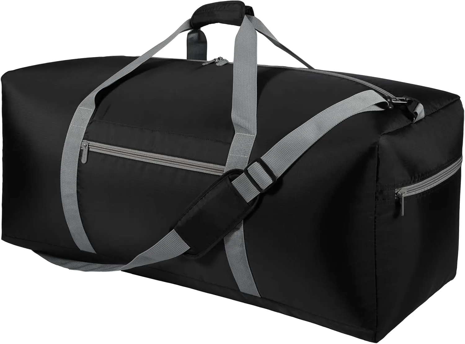 Foldable Duffel Bag 30 inch 75L Large Lightweight Luggage for Travel Camping Storage-Black