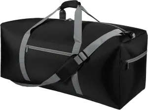 Foldable Duffel Bag 30 inch 75L Large Lightweight Luggage for Travel Camping Storage-Black
