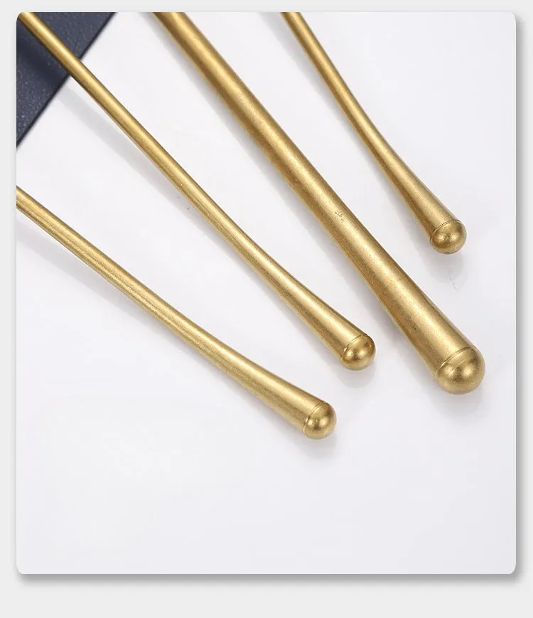 Gohobi A Set of 5 Pieces Gold Stonewashed Cutlery