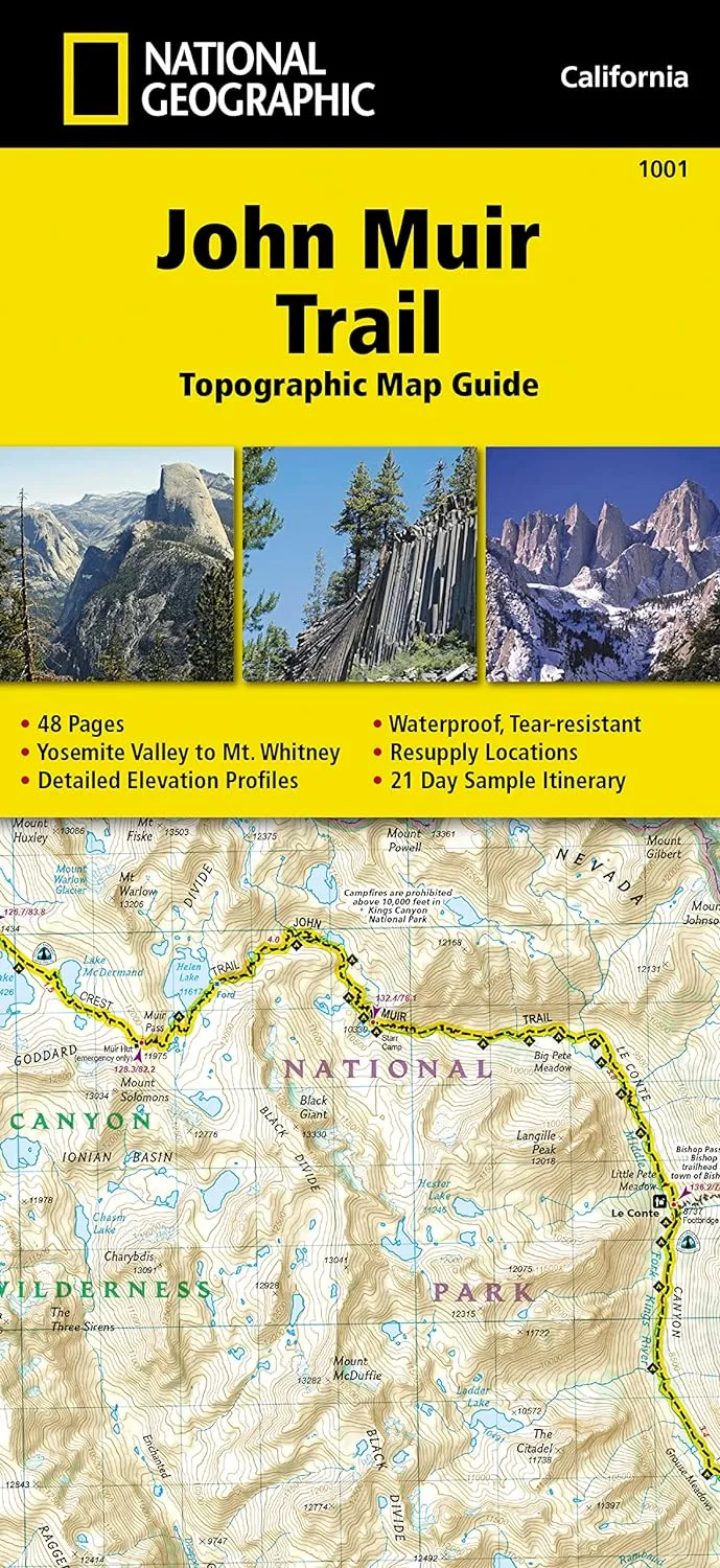 John Muir Trail Topographic Map Guide (National Geographic Topographic Map Guide) (National Geographic Topographic Map Guide, 1001) Map  Folded Map, January 1, 2024