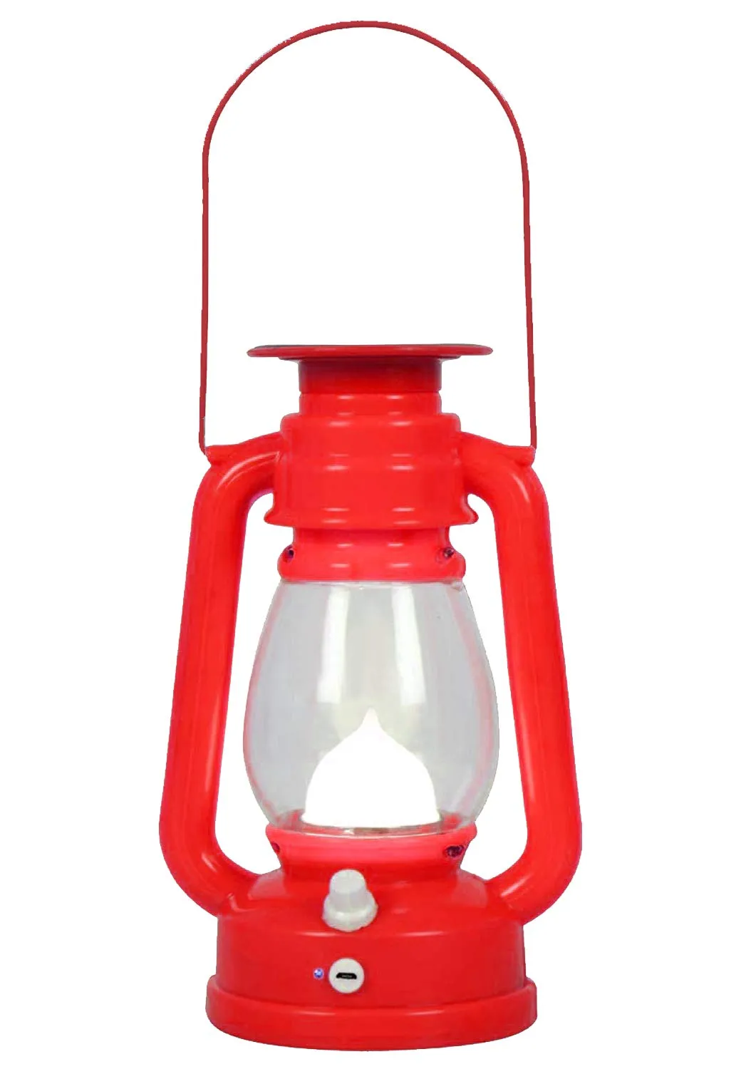 Kuber Industries 2 Pieces Solar Lantern Emergency Light - Rechargeable, Portable - Travel Camping Lantern - Red & Green-CTKTC22914