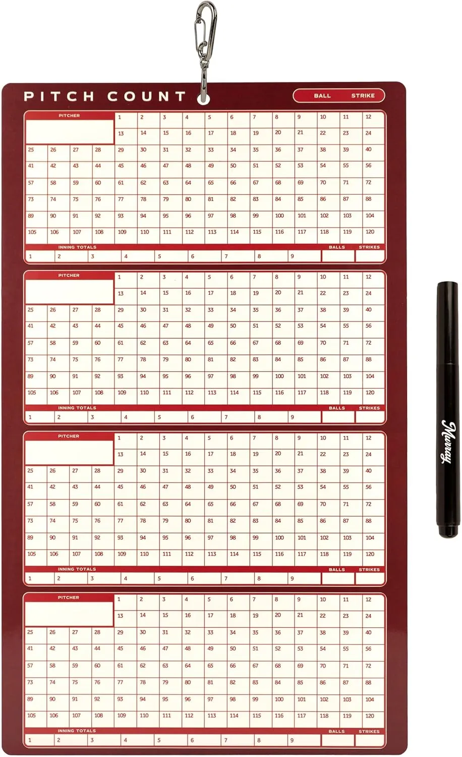 Murray Sporting Goods Baseball Team Colors Dry Erase Coaches Clipboard