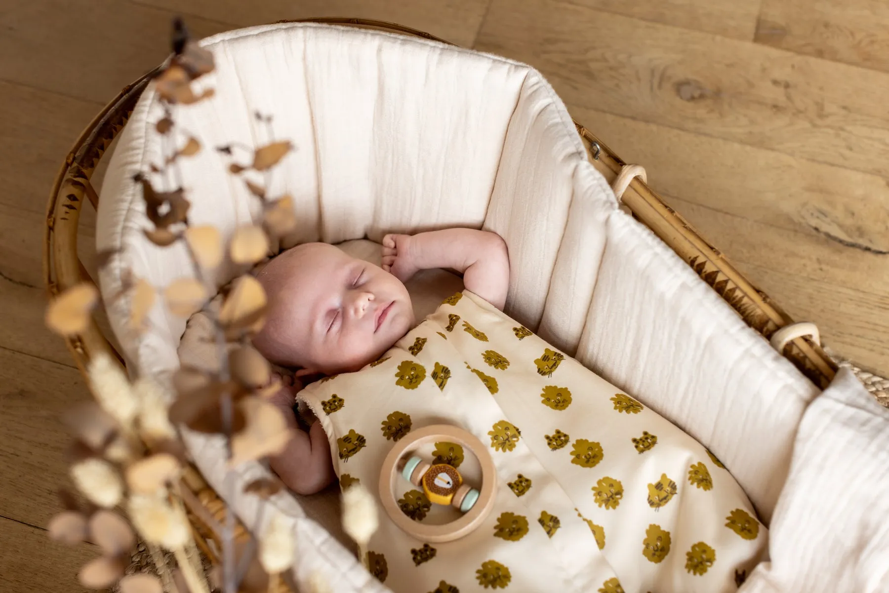 Muslin summer sleeping bag | 70cm - Lucky Leopard