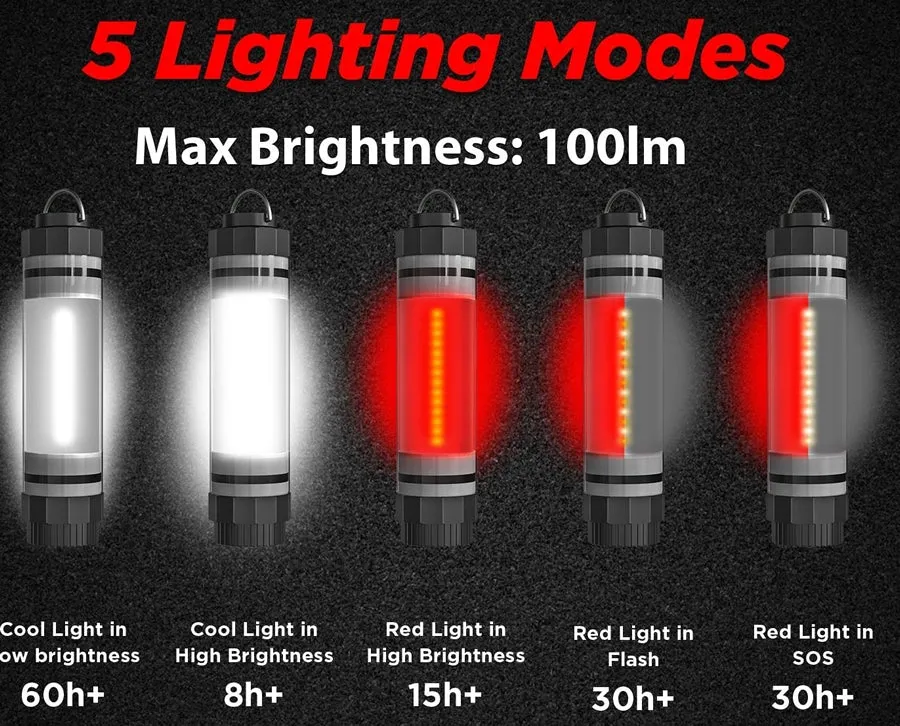 OUTXE IP68 Waterproof Lantern with 2600mah Power Bank