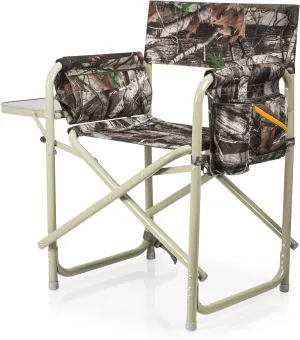 Picnic TIME Outdoor Directors Chair with Side Table, Beach Chair for Adults, Camping Chair with Table