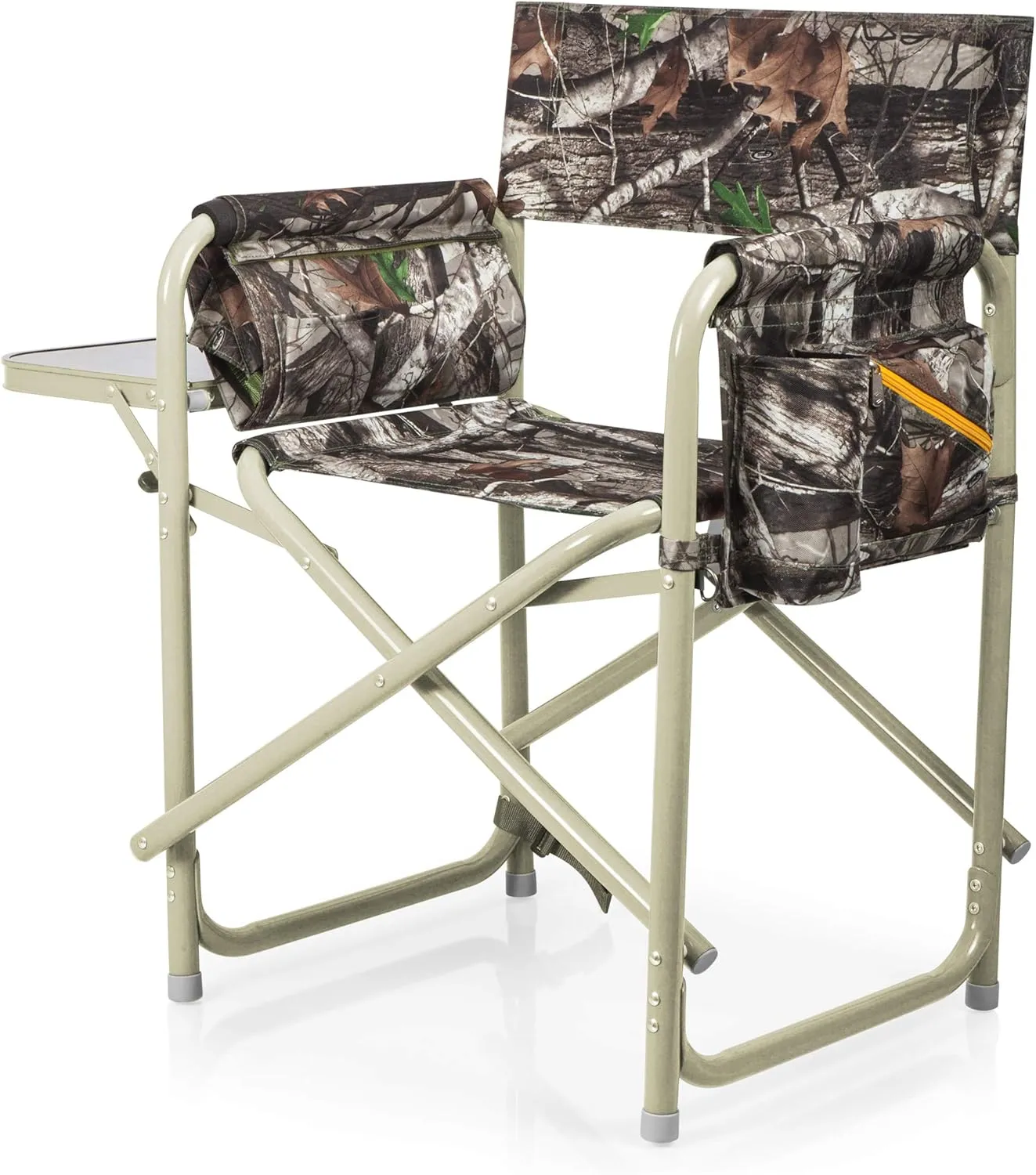 Picnic TIME Outdoor Directors Chair with Side Table, Beach Chair for Adults, Camping Chair with Table