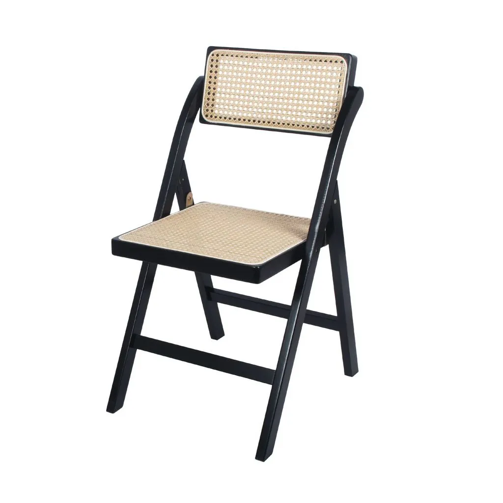 Set of 2 Tristan Bamboo Wood Folding Chair,