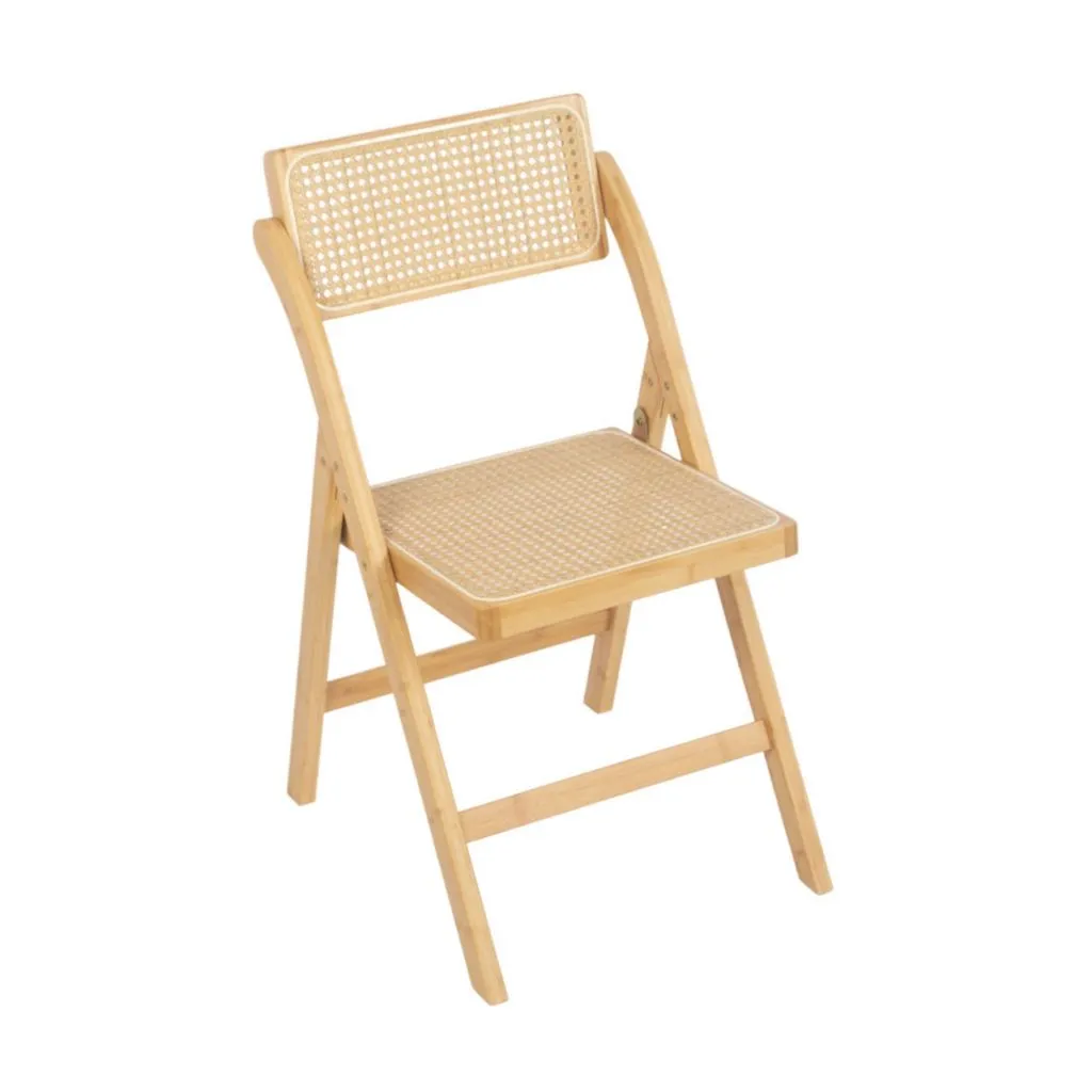 Set of 2 Tristan Bamboo Wood Folding Chair,