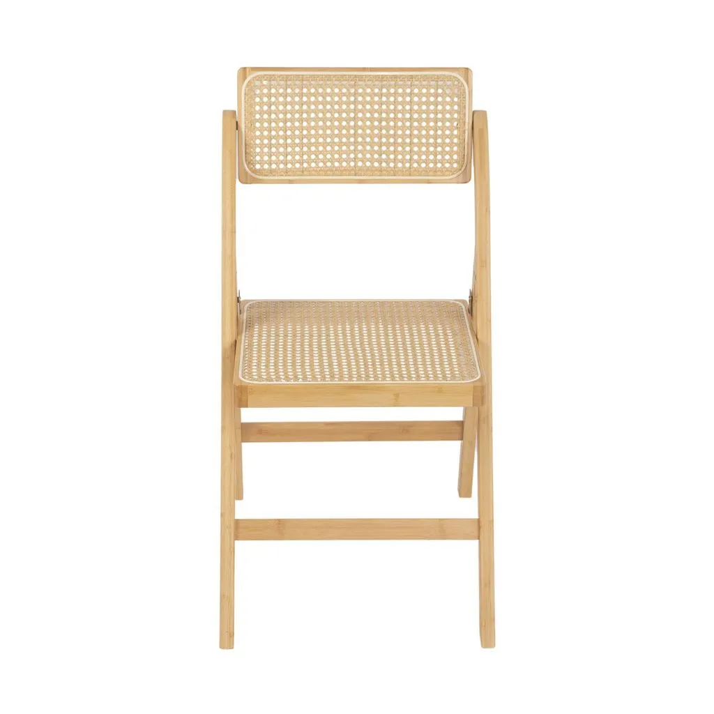 Set of 2 Tristan Bamboo Wood Folding Chair,
