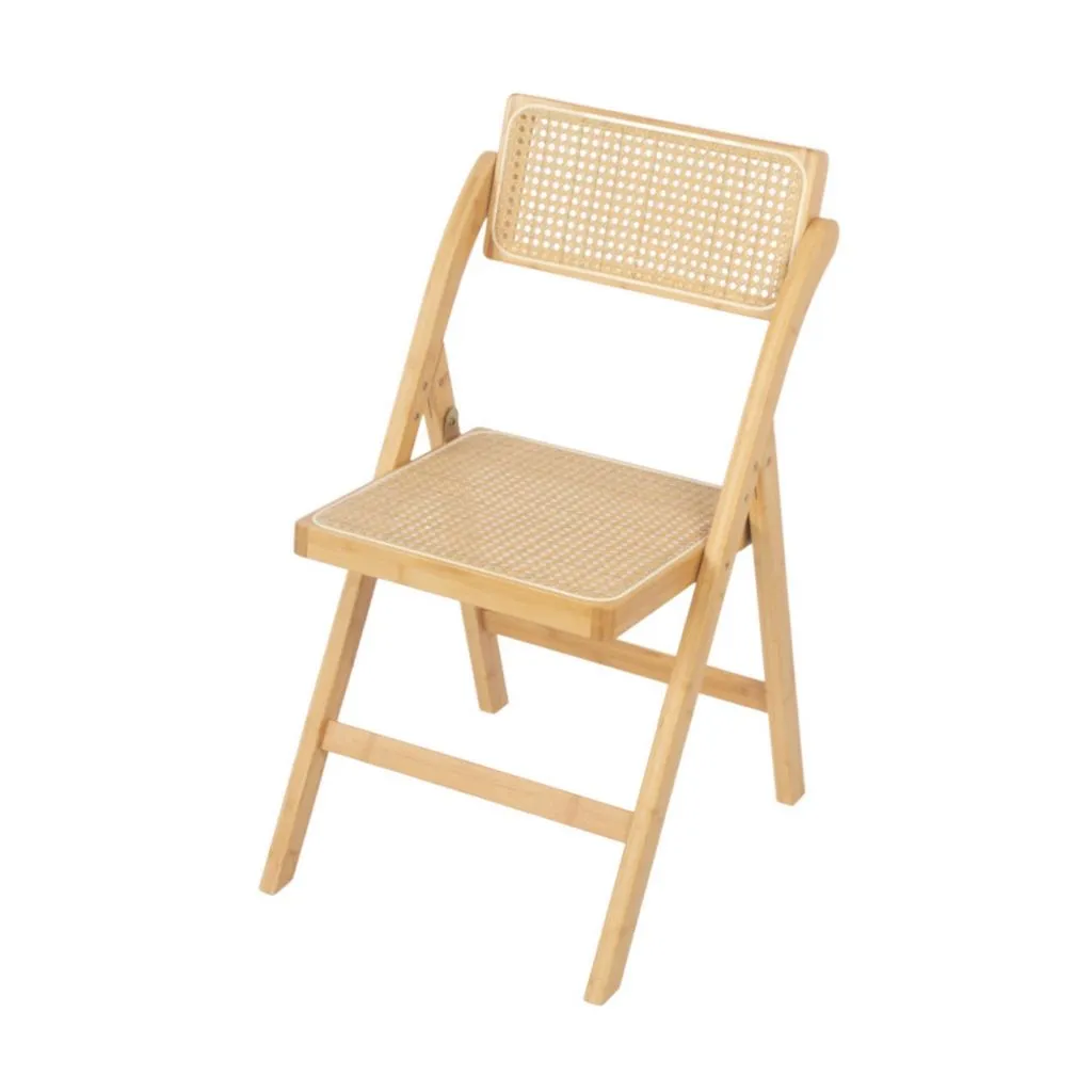 Set of 2 Tristan Bamboo Wood Folding Chair,