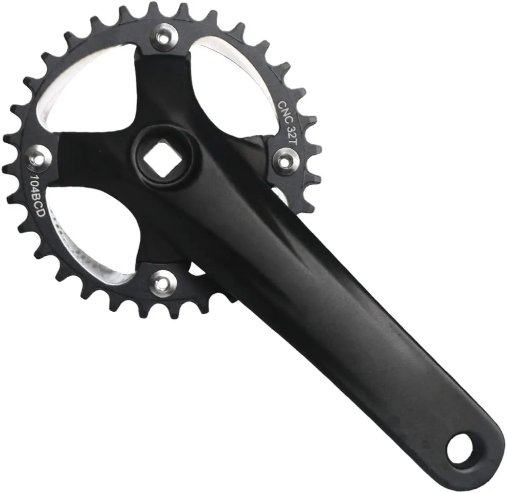 Square Taper Crankset with 30T 32T 34T 36T 38T 40T Narrow Wide Chainring