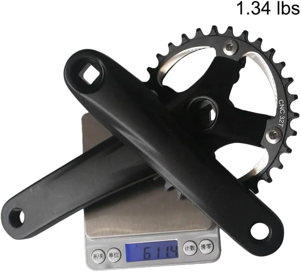 Square Taper Crankset with 30T 32T 34T 36T 38T 40T Narrow Wide Chainring