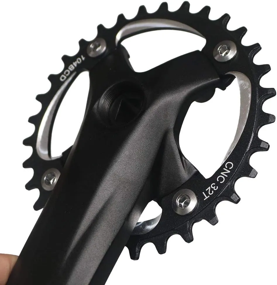 Square Taper Crankset with 30T 32T 34T 36T 38T 40T Narrow Wide Chainring