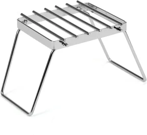Stove Stand, Multifunctional Folding Campfire Grill Portable Stainless Steel Camping Grill Grate Gas Stove Stand
