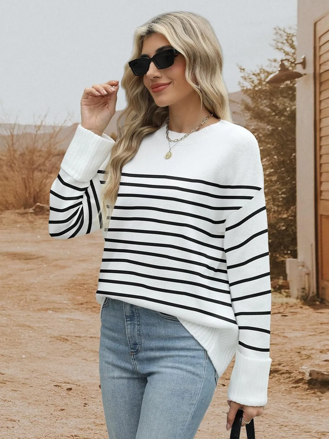 Sweaters for Women Long Sleeve Shirts Womens Sweatshirt 2024 Fall Fashion