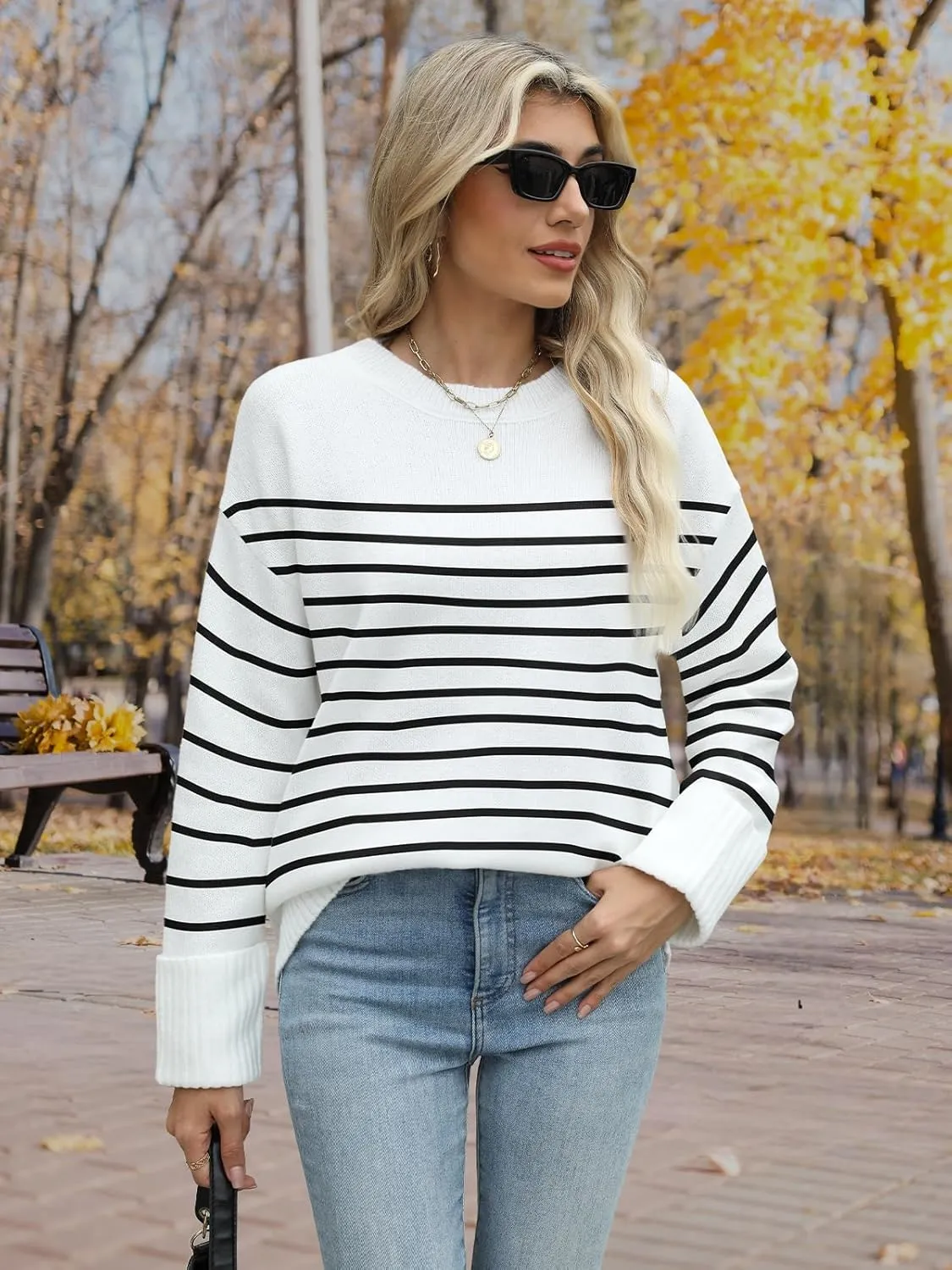 Sweaters for Women Long Sleeve Shirts Womens Sweatshirt 2024 Fall Fashion