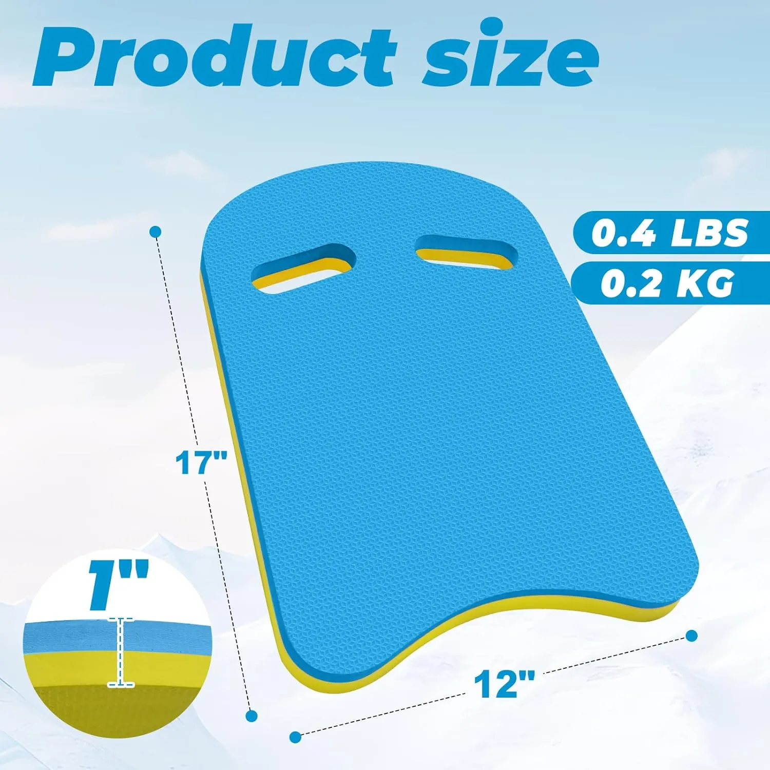 Swimming Kickboard 2PCS, U Design Swim Pool Float Floating Buoyant Board, Great Training Aid