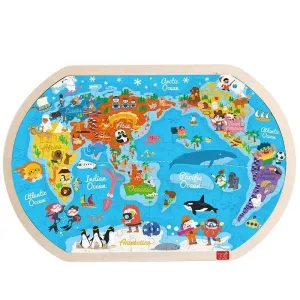 World Map Wooden Puzzle